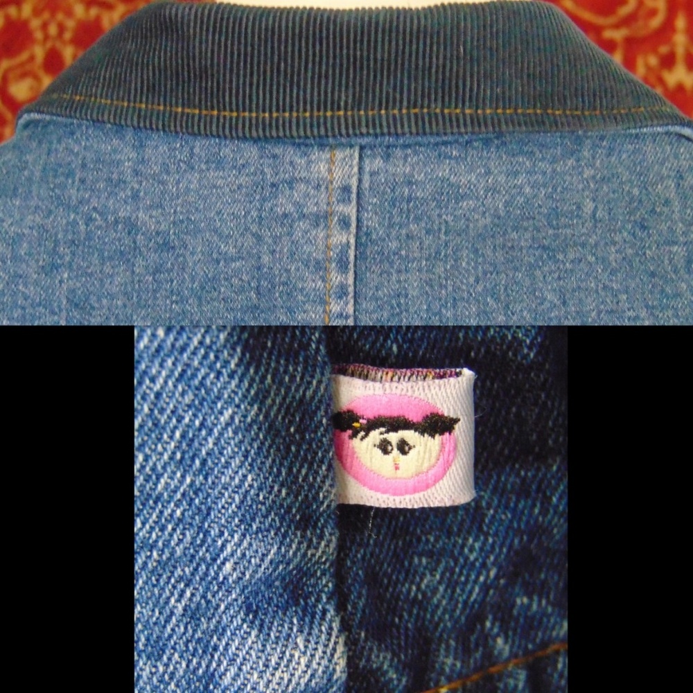 ZUTOPIA denim jacket L w/SPOT 💥 - Picture 6 of 8